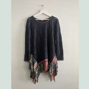 ODDY Boho Eyelet Knit Tunic Dress Size M